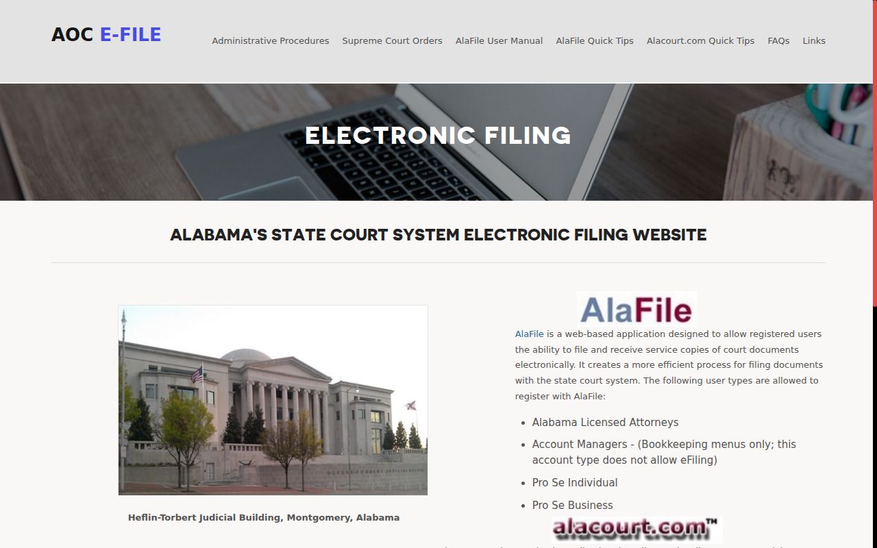 Macon County docket search Alabama electronic court systems overview
