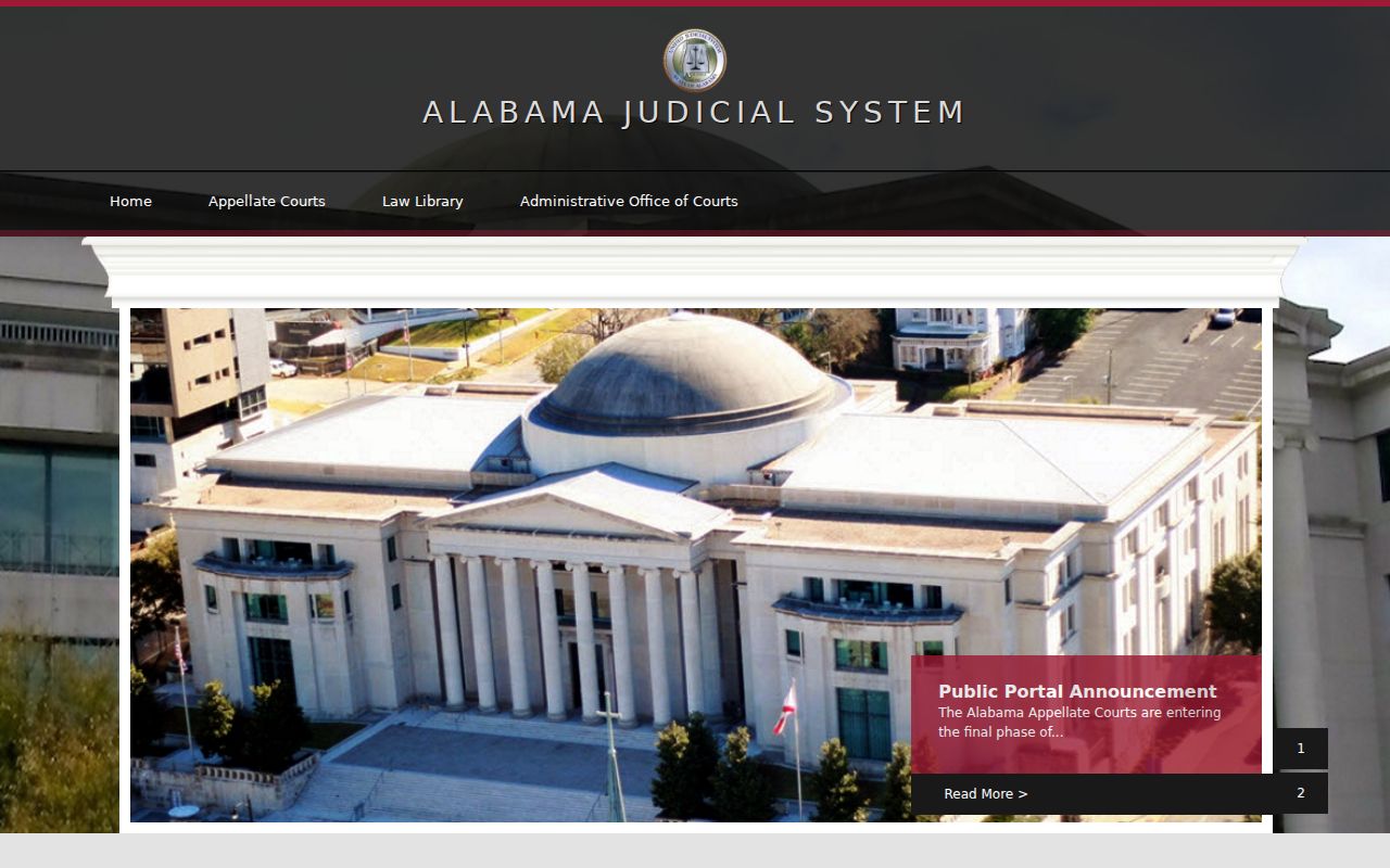 Alabama Judicial System official court website