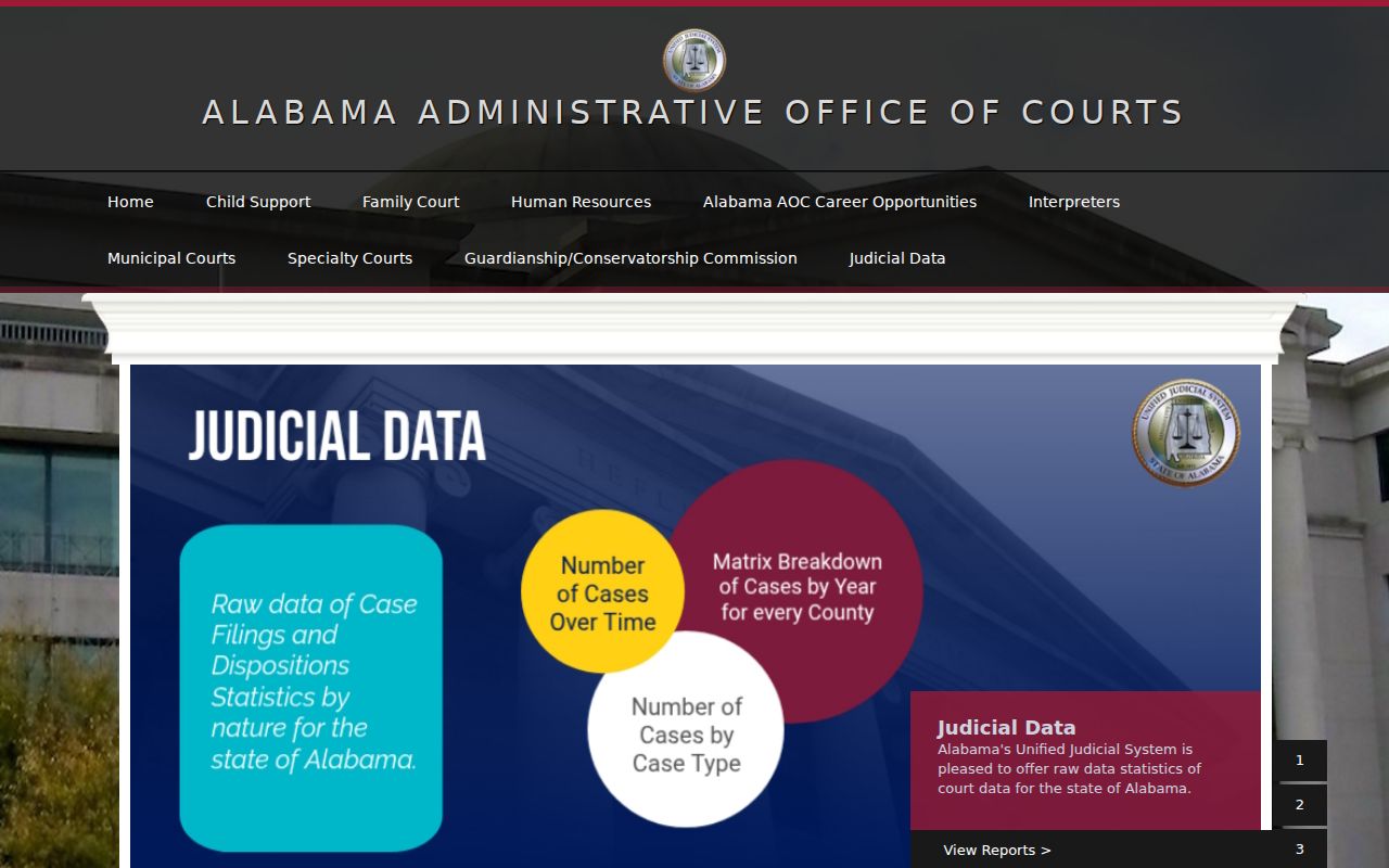 Alabama court gateway for Shorter court records assigned to state court